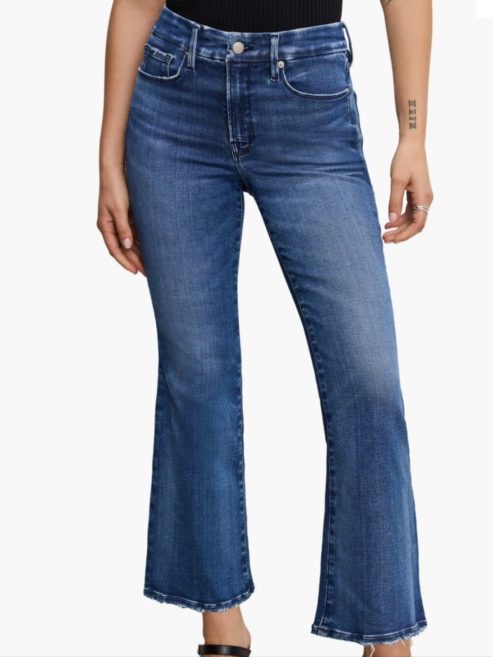 Good American Good Legs Crop Mini Boot Jeans